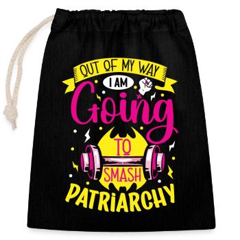 Feminism Women's Power Pro-choice Pro Abortion - Closable cotton gift bag (25x30cm) - black - Front