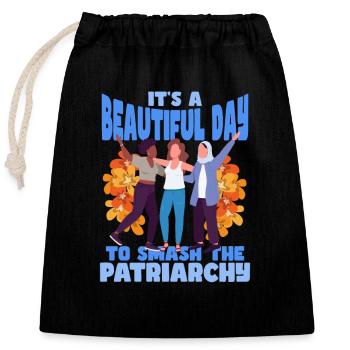 Feminism Girl Power Pro-choice Pro Abortion - Closable cotton gift bag (25x30cm) - black - Front