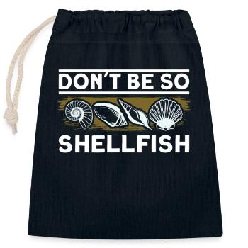 seashells shell collector shell collecting Gift - Verschließbarer Geschenkbeutel aus Baumwolle (25x30cm) - Navy - Vorne