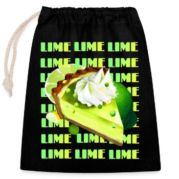 Key Lime Pie - Closable cotton gift bag (25x30cm) - black - Front