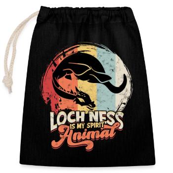 Lochlochlochness gift idea gift - Closable cotton gift bag (25x30cm) - black - Front