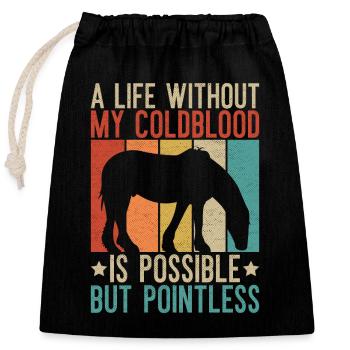 Clydesdale Rreiter Für Schottische Pferderas Pferd - Sac cadeau en coton avec cordon (25 x 30 cm) - noir - Devant