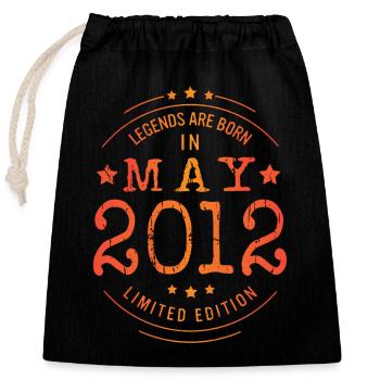 Anniversaire Mai 2012 Edition Limitée Millésime - Sac cadeau en coton avec cordon (25 x 30 cm) - noir - Devant