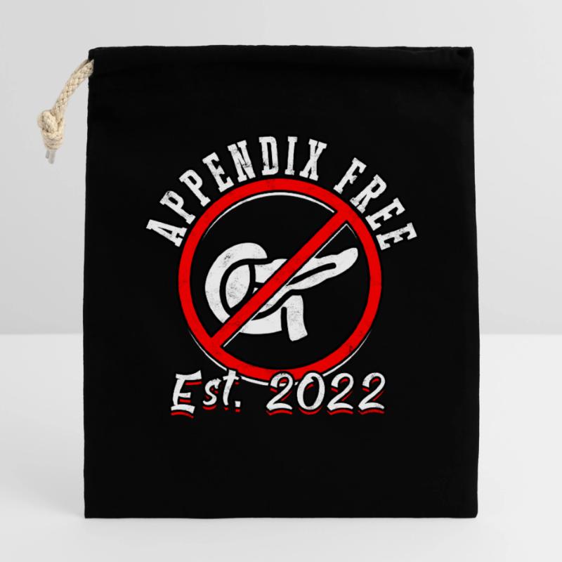Appendix Operation Appendectomy Removal Closable cotton gift bag (25x30cm)