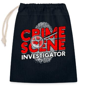 Forensic Science Detective True Crime Investigator - Verschließbarer Geschenkbeutel aus Baumwolle (25x30cm) - Navy - Vorne