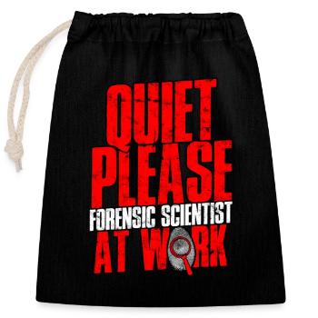 Forensic Science Detective True Crime Investigator - Verschließbarer Geschenkbeutel aus Baumwolle (25x30cm) - Schwarz - Vorne