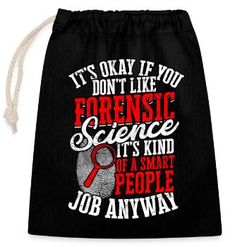 Forensic Science Detective True Crime Investigator - Verschließbarer Geschenkbeutel aus Baumwolle (25x30cm) - Schwarz - Vorne