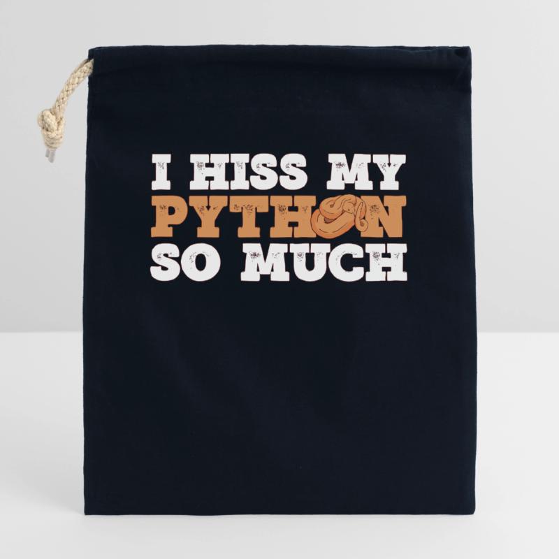 Bananenkugel Python Königspython Verschließbarer Geschenkbeutel aus Baumwolle (25x30cm)