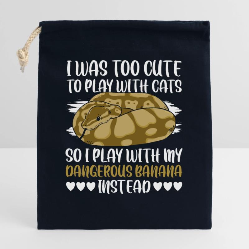 Dangerous Banana Königspython Banana Ball Python Closable cotton gift bag (25x30cm)