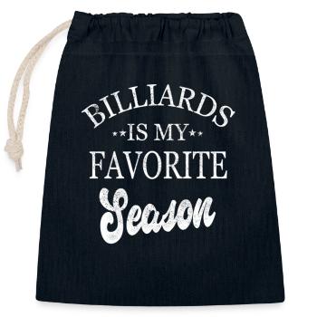 Billard ist meine Lieblingsjahreszeit - Geschenk zum Billard - Verschließbarer Geschenkbeutel aus Baumwolle (25x30cm) - Navy - Vorne