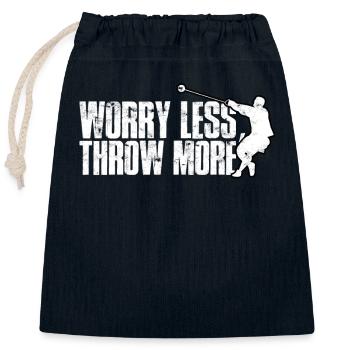 Hammer throw track and field taste throw - Closable cotton gift bag (25x30cm) - navy - Front