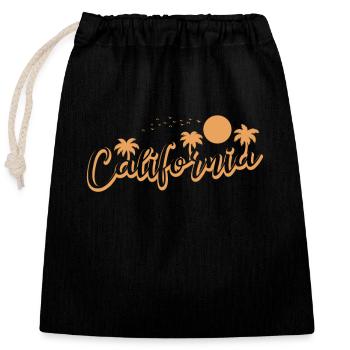 California USA Amerika Bundesstaat - Verschließbarer Geschenkbeutel aus Baumwolle (25x30cm) - Schwarz - Vorne