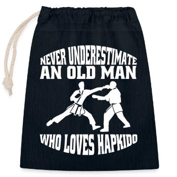 Hapkido Karate Kampfkunst Judo Kampfsport Aikido - Verschließbarer Geschenkbeutel aus Baumwolle (25x30cm) - Navy - Vorne
