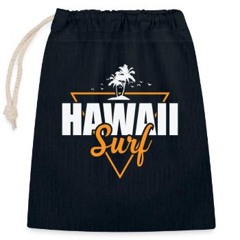 Hawaii Surf USA America State - Closable cotton gift bag (25x30cm) - navy - Front