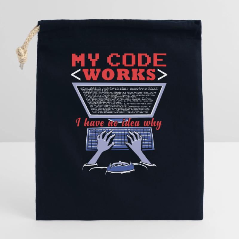 Fuuny Coder Programmierer Verschließbarer Geschenkbeutel aus Baumwolle (25x30cm)