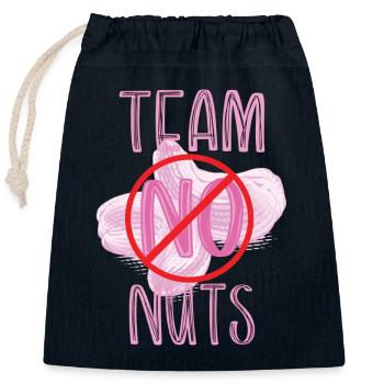Gender Reveal Team No Nuts Matching Family Baby - Verschließbarer Geschenkbeutel aus Baumwolle (25x30cm) - Navy - Vorne