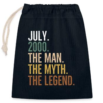 Juli 2000 The Man The Myth The Legend - Verschließbarer Geschenkbeutel aus Baumwolle (25x30cm) - Navy - Vorne