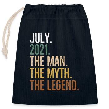 Juli 2021 Der Mann Der Mythos Die Legende - Verschließbarer Geschenkbeutel aus Baumwolle (25x30cm) - Navy - Vorne