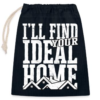 immobilienmakler immobilien makler geschenk gesche - Verschließbarer Geschenkbeutel aus Baumwolle (25x30cm) - Navy - Vorne