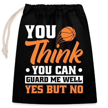 Basketball Baller Guard Alley Oop - Closable cotton gift bag (25x30cm) - black - Front