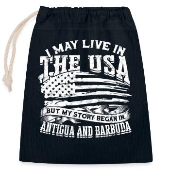 États-Unis Amérique Immigrants Citoyens américains FL américain - Sac cadeau en coton avec cordon (25 x 30 cm) - bleu marine - Devant