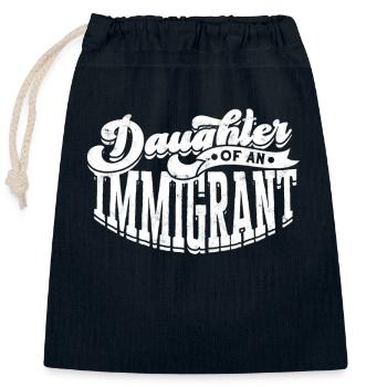 usa amerika einwanderer us bürger amerikanische fl - Verschließbarer Geschenkbeutel aus Baumwolle (25x30cm) - Navy - Vorne