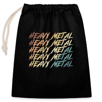 Heavy Metal Headbanging Band Genre - Verschließbarer Geschenkbeutel aus Baumwolle (25x30cm) - Schwarz - Vorne