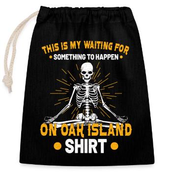 Chasse au trésor d’Oak Island Mystère d’Oak Island - Sac cadeau en coton avec cordon (25 x 30 cm) - noir - Devant