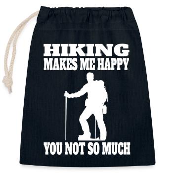 Wandern Berg Bouldern Klettern Bergsteigen Berge - Verschließbarer Geschenkbeutel aus Baumwolle (25x30cm) - Navy - Vorne
