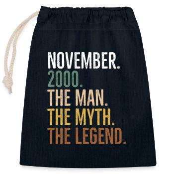 November 2000 Der Mann Der Mythos Die Legende - Verschließbarer Geschenkbeutel aus Baumwolle (25x30cm) - Navy - Vorne