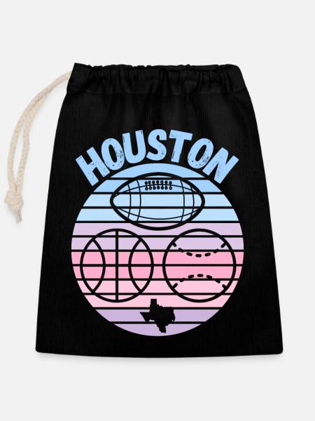 Houston - Verschließbarer Geschenkbeutel aus Baumwolle (25x30cm) - Schwarz