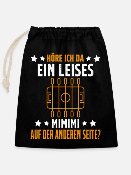Tischfussball Geschenk Fans Wuzler Tischfussball - Verschließbarer Geschenkbeutel aus Baumwolle (25x30cm) - Schwarz