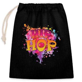 Hip Hop Music Genre Rap Freestyle - Closable cotton gift bag (25x30cm) - black - Front