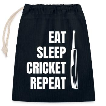 Kricket Kricketteam Cricket Kricketmannschaft - Verschließbarer Geschenkbeutel aus Baumwolle (25x30cm) - Navy - Vorne