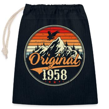 Original 1958 - Verschließbarer Geschenkbeutel aus Baumwolle (25x30cm) - Navy - Vorne