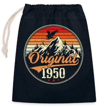Original 1950 - Closable cotton gift bag (25x30cm) - navy - Front