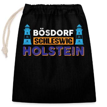 Bösdorf Schleswig-holstein - Closable cotton gift bag (25x30cm) - black - Front