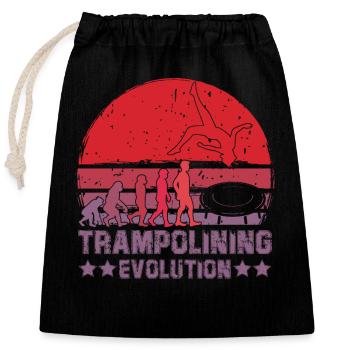 Trampoline Evolution - Sac cadeau en coton avec cordon (25 x 30 cm) - noir - Devant
