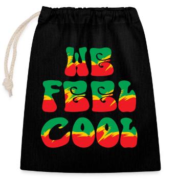 We Feel Good - Rasta Proverb - Closable cotton gift bag (25x30cm) - black - Front