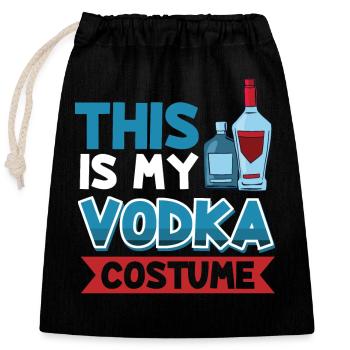 Ceci est mon costume de vodka - Sac cadeau en coton avec cordon (25 x 30 cm) - noir - Devant