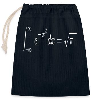 Intégrale gaussienne Mathématiques mathématiques - Sac cadeau en coton avec cordon (25 x 30 cm) - bleu marine - Devant