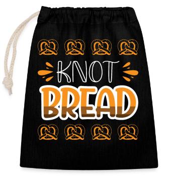 knot-bread - Closable cotton gift bag (25x30cm) - black - Front