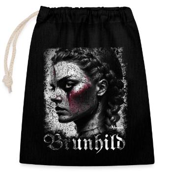 Brunhild's greatest shield maid of all time - Closable cotton gift bag (25x30cm) - black - Front
