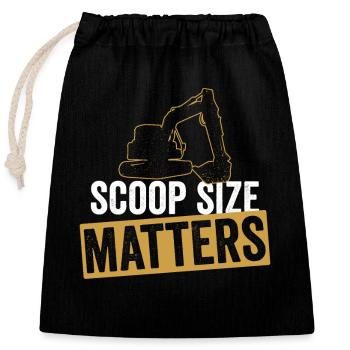 Baggerfahrer Bagger Sandbagger - Sac cadeau en coton avec cordon (25 x 30 cm) - noir - Devant