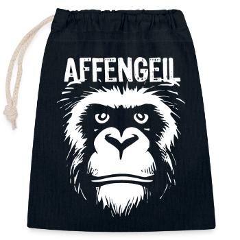 Fastnacht - Karneval - Kostüm - Spruch - Affe - Verschließbarer Geschenkbeutel aus Baumwolle (25x30cm) - Navy - Vorne