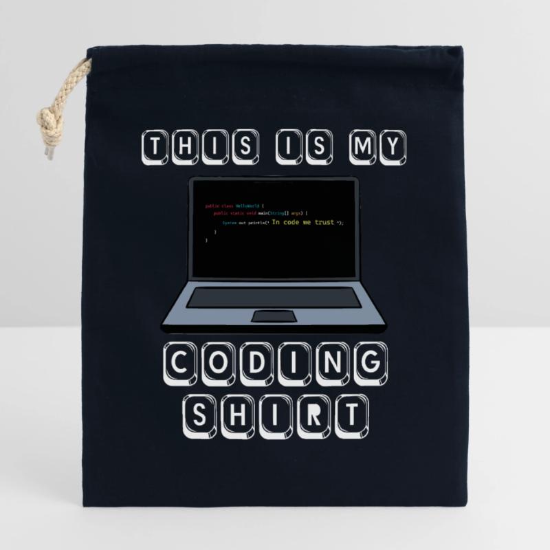 Code de programmeur informatique Geek Cool Developer Pun Sac cadeau en coton avec cordon (25 x 30 cm)