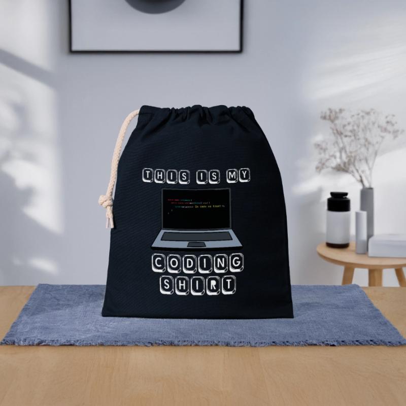Code de programmeur informatique Geek Cool Developer Pun Sac cadeau en coton avec cordon (25 x 30 cm)