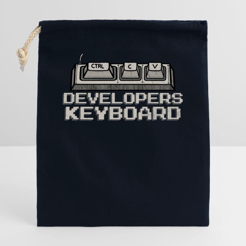 Développeur Coder Funny Programmation Humor Software Sac cadeau en coton avec cordon (25 x 30 cm)