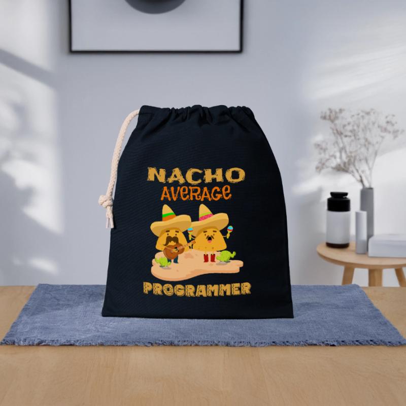 Nacho Durchschnittliche Codierung Lustiger Programmierer Humor Witz Spruch Verschließbarer Geschenkbeutel aus Baumwolle (25x30cm)