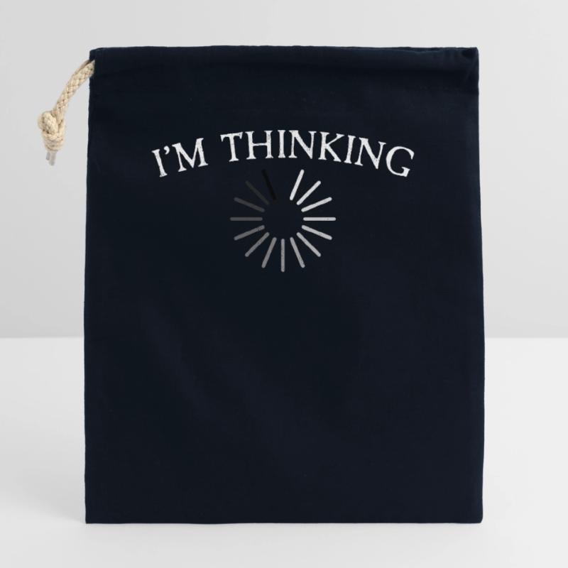 Computerfreak Ich denke lustiger Programmierer Programmierer Verschließbarer Geschenkbeutel aus Baumwolle (25x30cm)